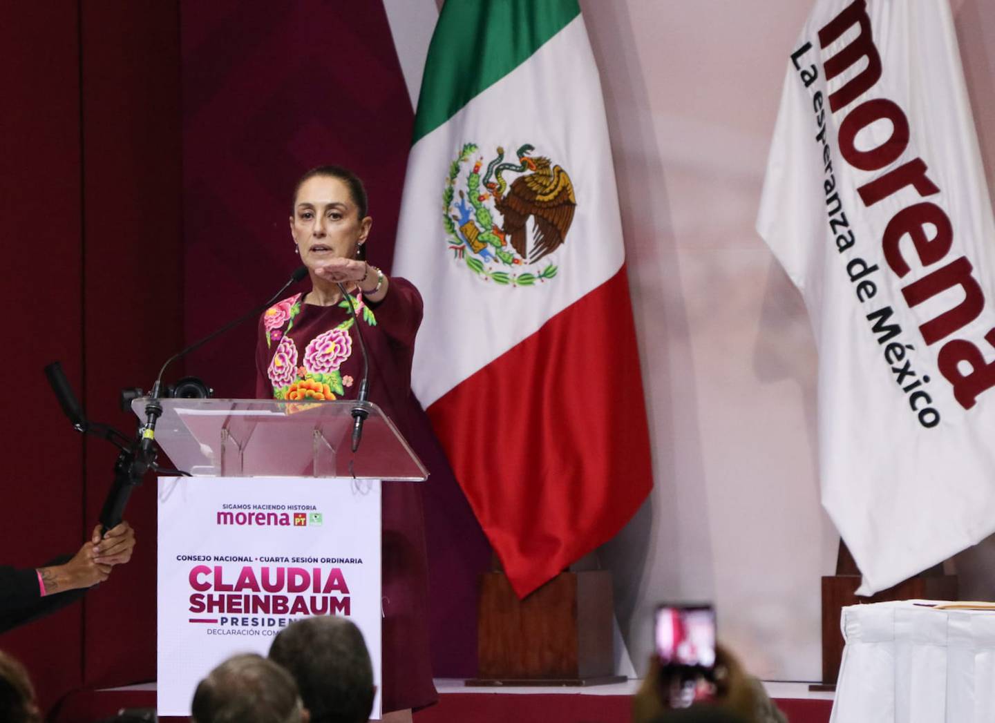 Claudia Sheinbaum protesta como candidata única de Morena rumbo a la presidencia de México (Nicolás Corte / Publimetro)