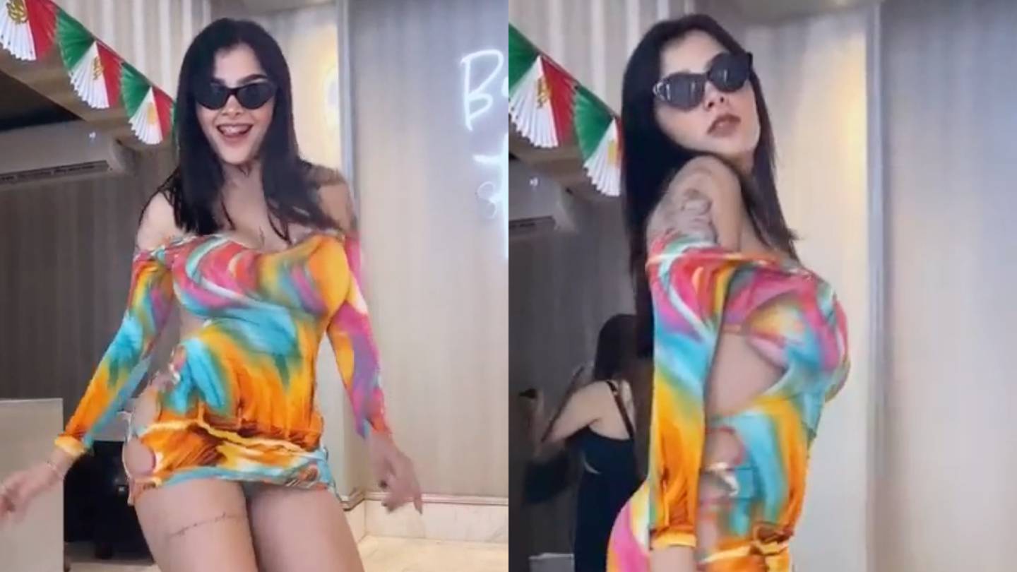 La modelo bailó al ritmo del reggaeton