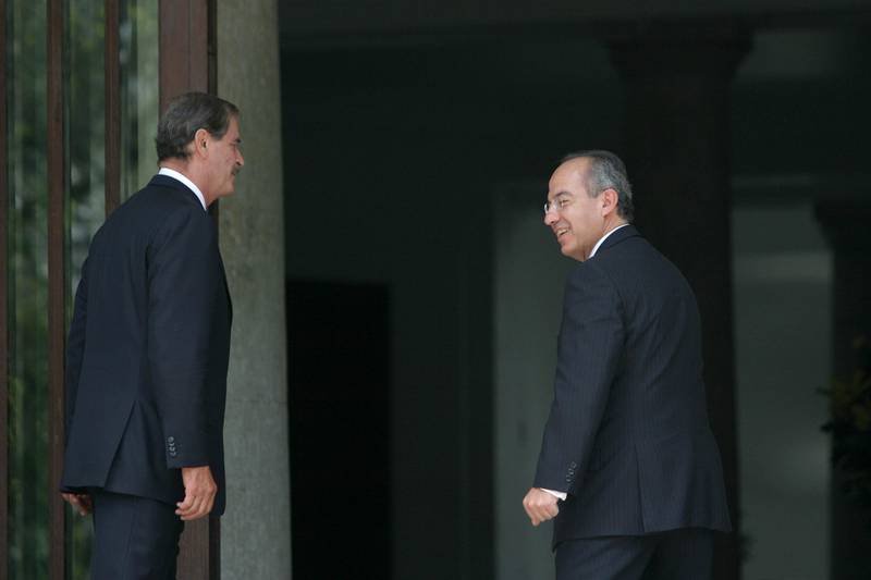 Vicente Fox y Felipe Calderón, expresidentes de México. Foto: Cuartoscuro