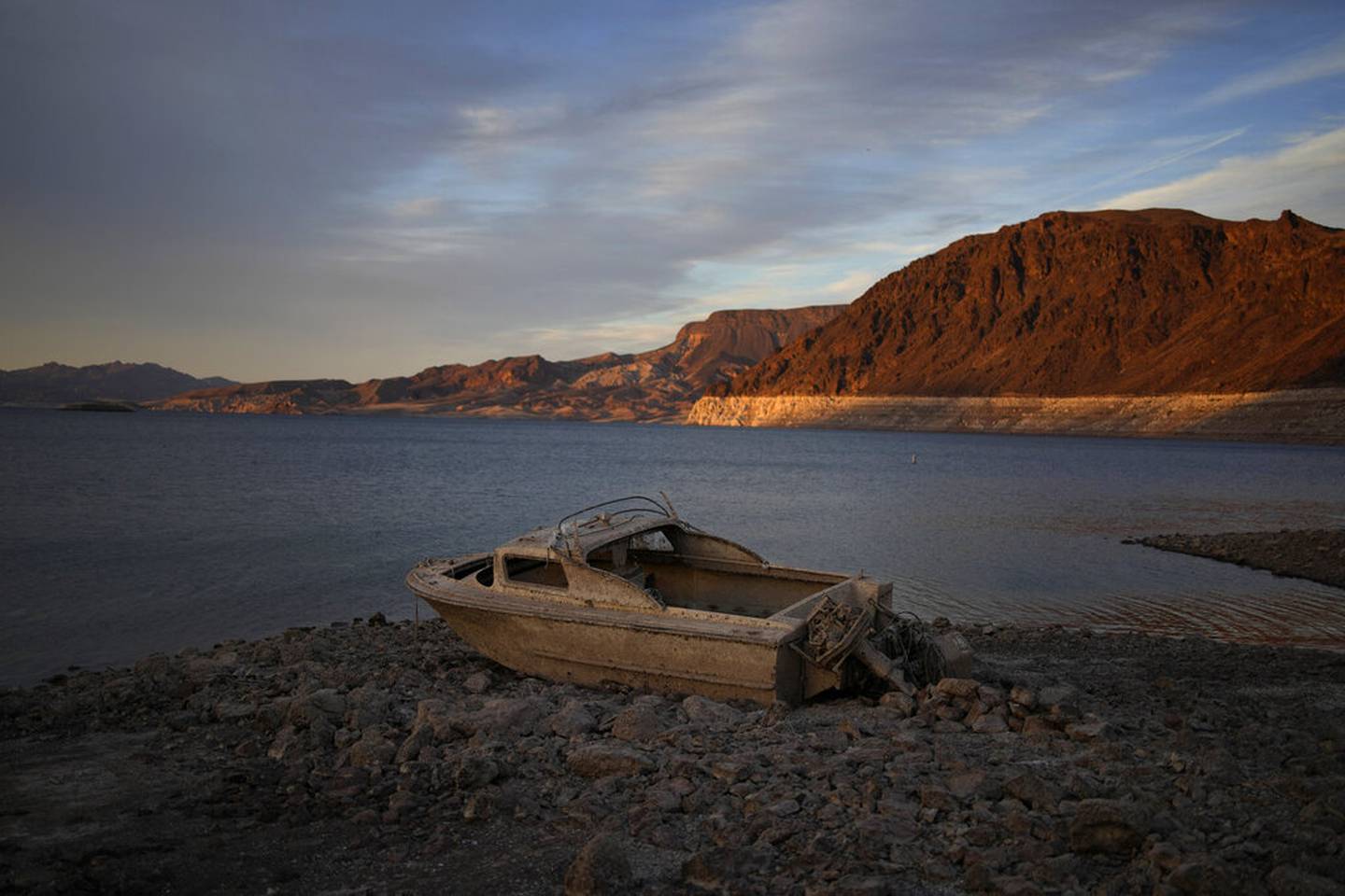 Los efectos de la sequía en la zona recreativa del Lago Mead en Nevada, el 10 de mayo de 2022.