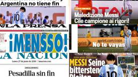 Retiro de Messi de su selección causa impacto en la prensa internacional