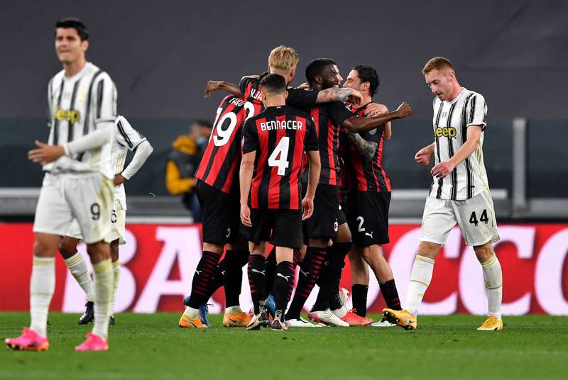 Juventus es goleado por el Milan y sale de puestos de la Champions League