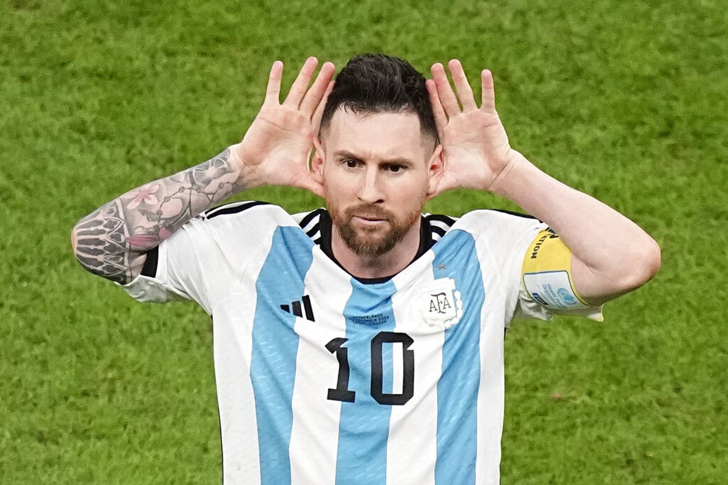 Messi se habría burlado de Louis van Gaal en el segundo gol de Argentina.