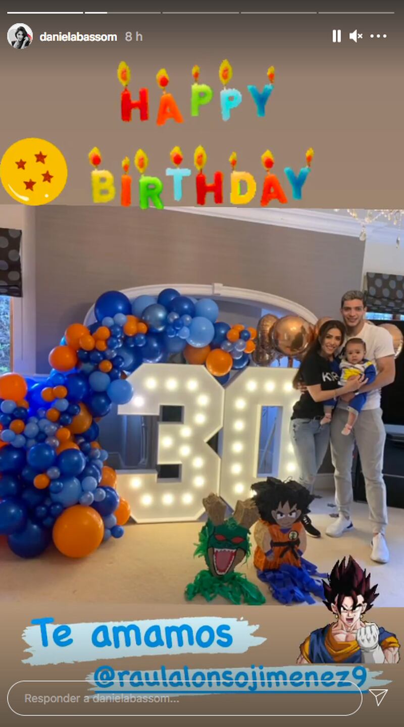 Raúl Jiménez celebra su cumpleaños con temática de Dragon Ball