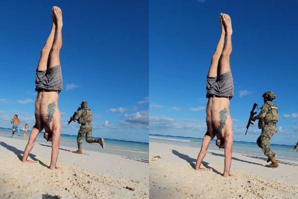 Persecución interrumpe clase de yoga en playa de Tulum