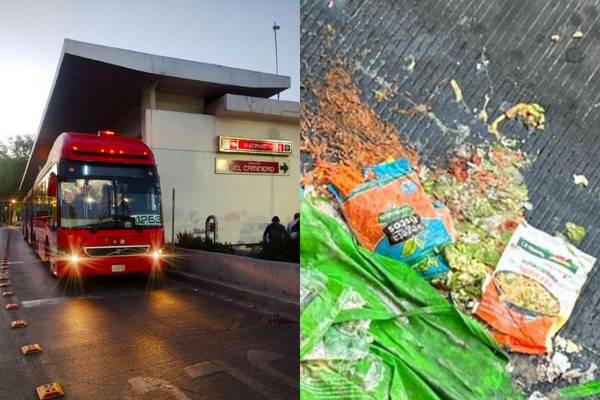 Unidad del Metrobús destruye despensa de la semana de pasajero