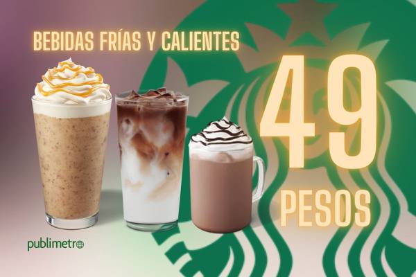 ¡Regresa la promoción! Bebidas grandes por 49 pesos en Starbucks