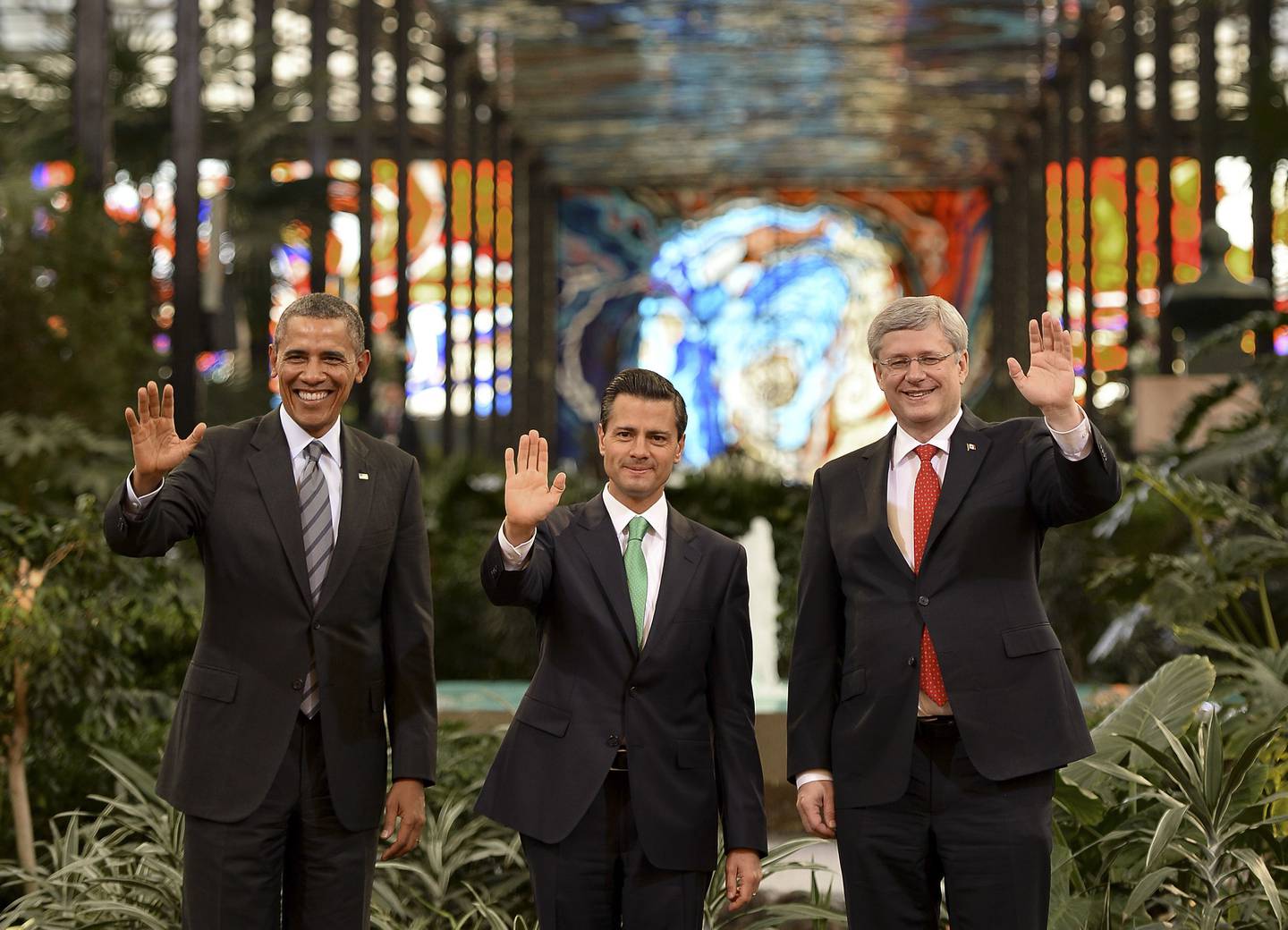 Toluca, State Of Mexico, February 19, 2014.  President Enrique Peña Nieto And United States President Barack Obama Meet Privately At The Mexican Government Palace, Where The Seventh Summit Of North American Leaders Was Held.  Photo: Cuartoscuro.com