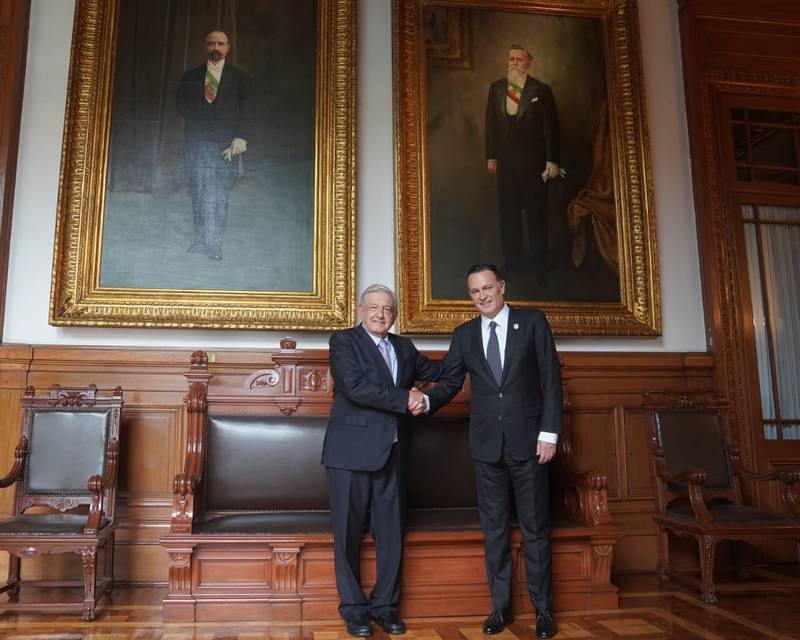 Mauricio Kuri y Andrés Manuel López Obrador