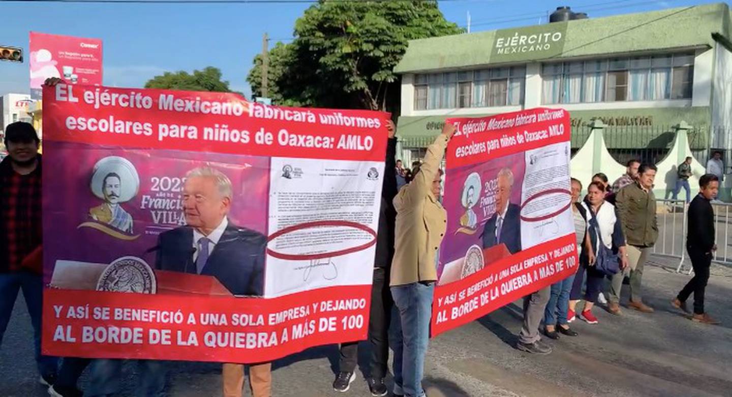 Protestas contra AMLO en Oaxaca