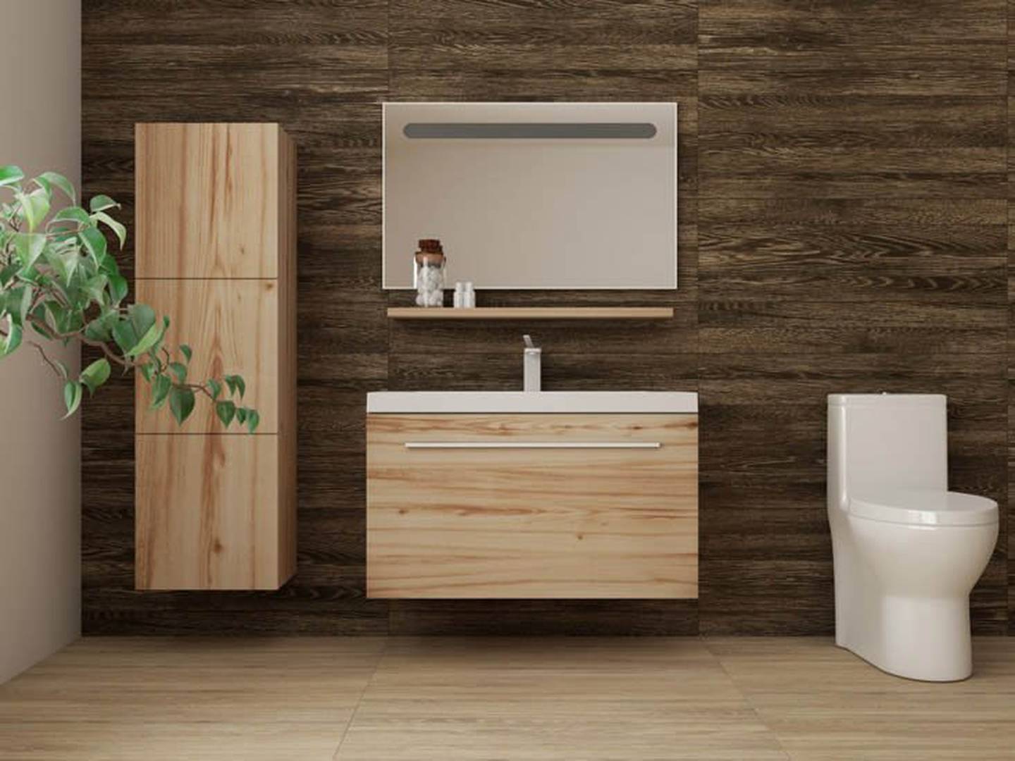 Muebles de madera para el baño: ¿es posible?