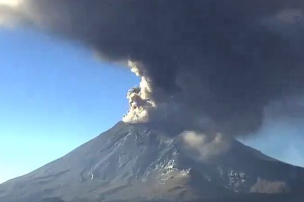 Volcán Popocatépetl ha presentado intensa actividad en las últimas horas