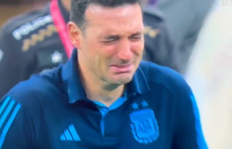 Scaloni lágrimas Argentina