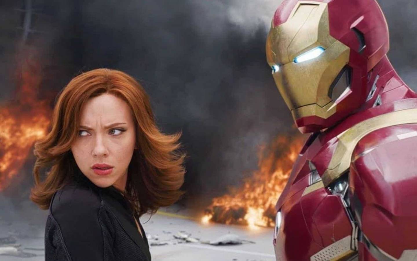 Natsha Romanoff y Iron Man