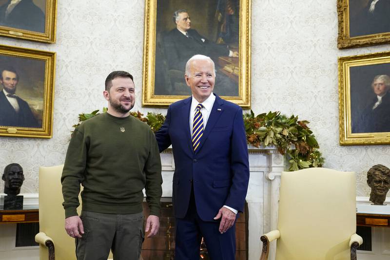 El presidente recibió al mandatario ucraniano en la residencia presidencial.