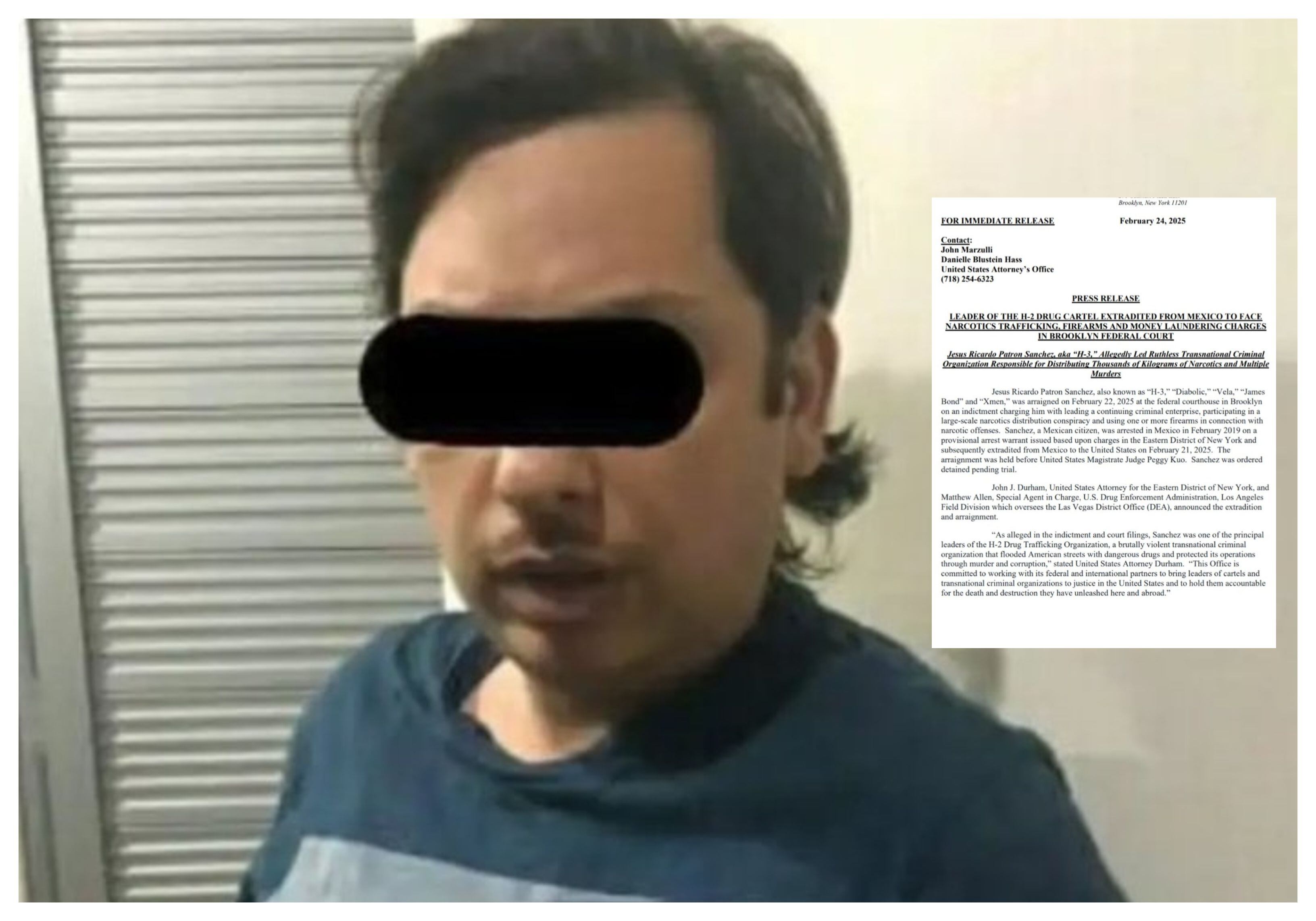 Jesús Ricardo Patrón, alias 'H-3', es procesado en Nueva York – Publimetro  México