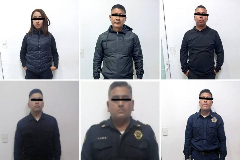 Policías de la CDMX detenidos en Edomex.