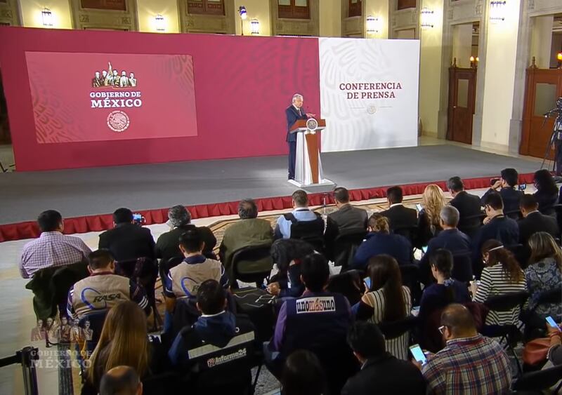 Conferencia de prensa matutina del presidente Andrés Manuel López Obrador en mayo de 2019