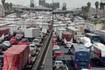 Bloquean Autopista México-Querétaro por protesta en la caseta de Tepotzotlán