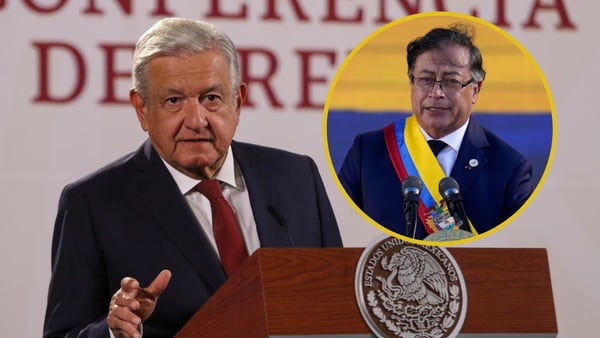 Celebra AMLO investidura de Petro en Colombia y lo invita a visitar México