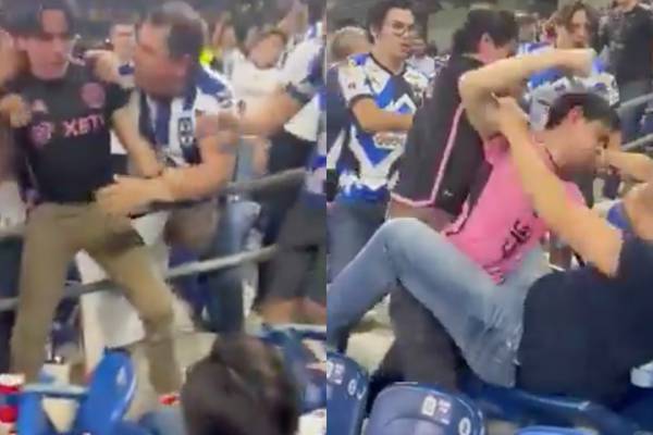 ¡Lamentable! Aficionados del Inter Miami y Rayados protagonizan brutal pelea 