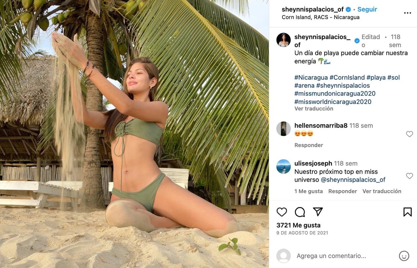 Sin filtros ni una gota de maquillaje, Sheynnis Palacios, la nueva Miss Universo 2023, se mostró al natural.