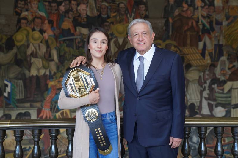 La peleadora se reunió con el presidente en Palacio Nacional I Presidencia