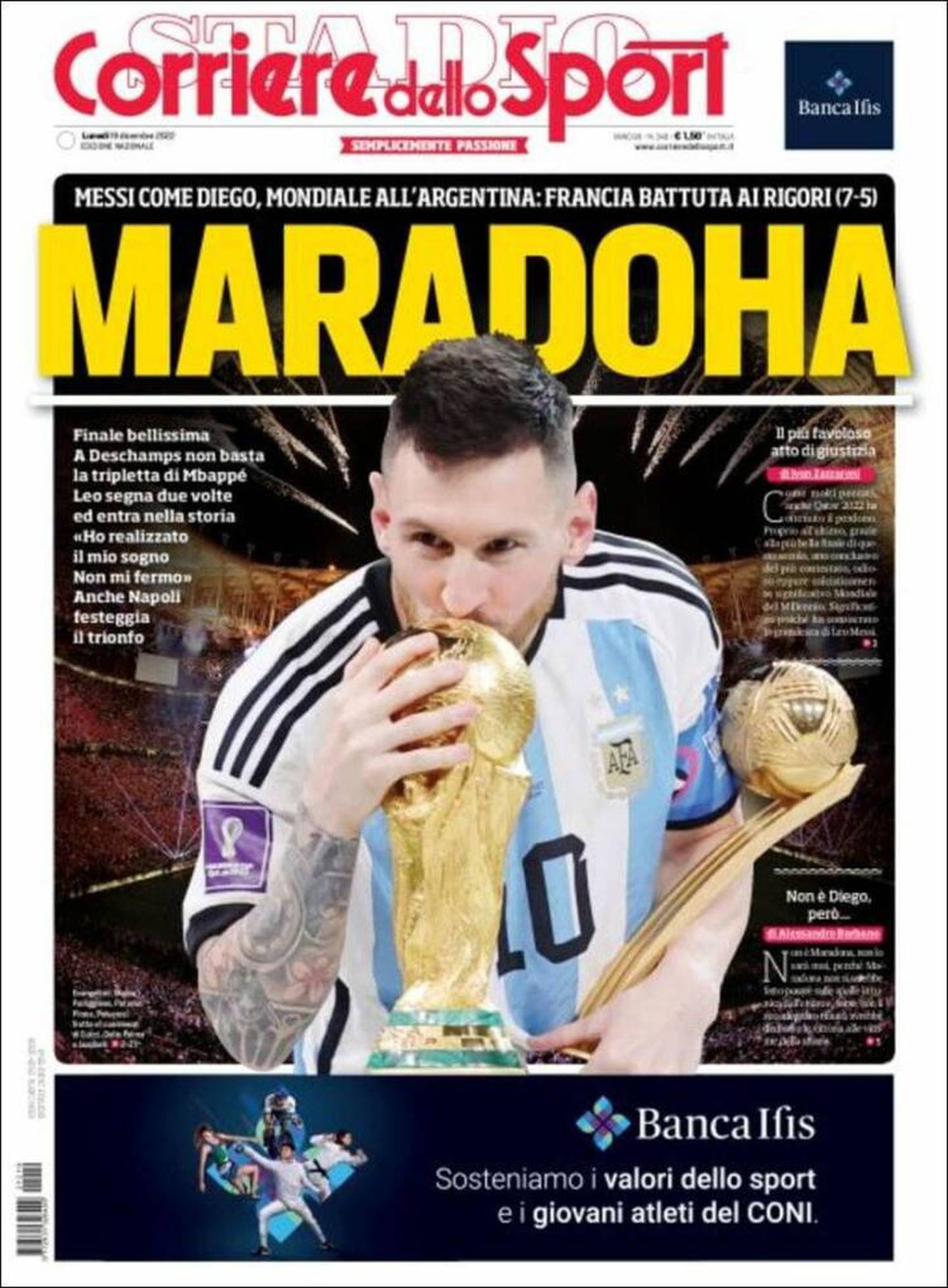 Reacciones prensa Argentina campeón