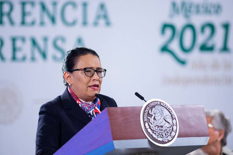 Rosa Icela Rodríguez Velázquez, secretaria de Seguridad y Protección Ciudadana.