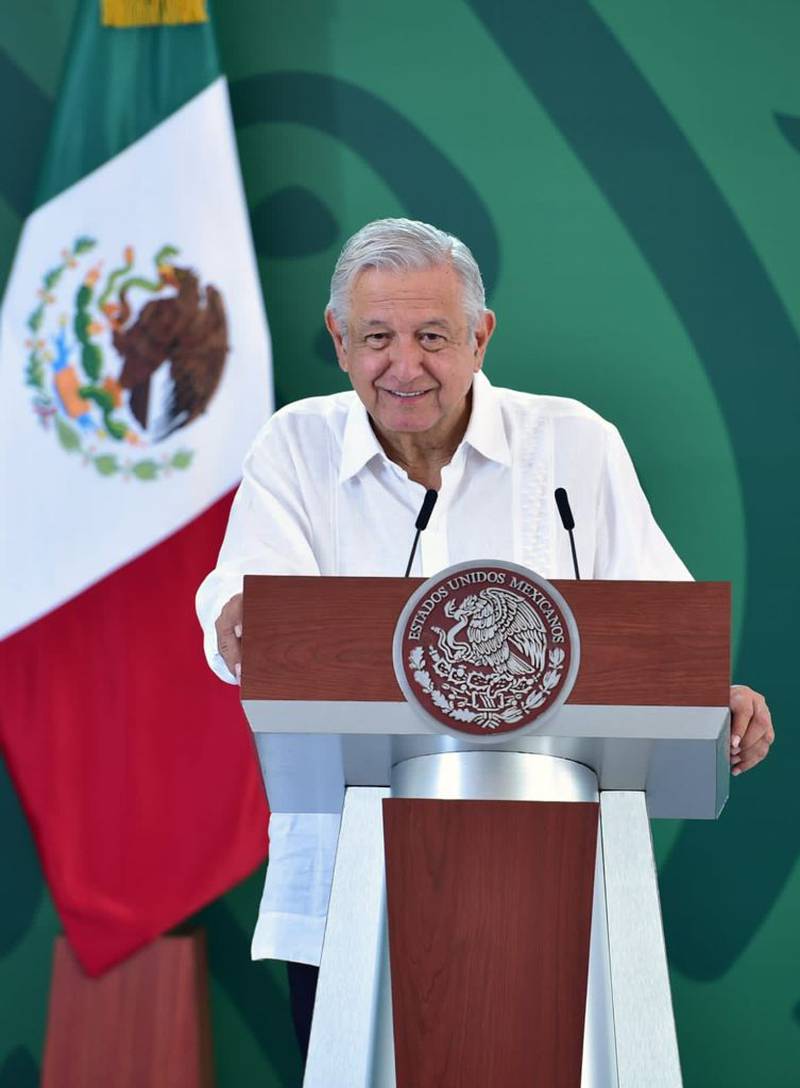 Andrés Manuel López Obrador durante la conferencia de prensa en Los Cabos