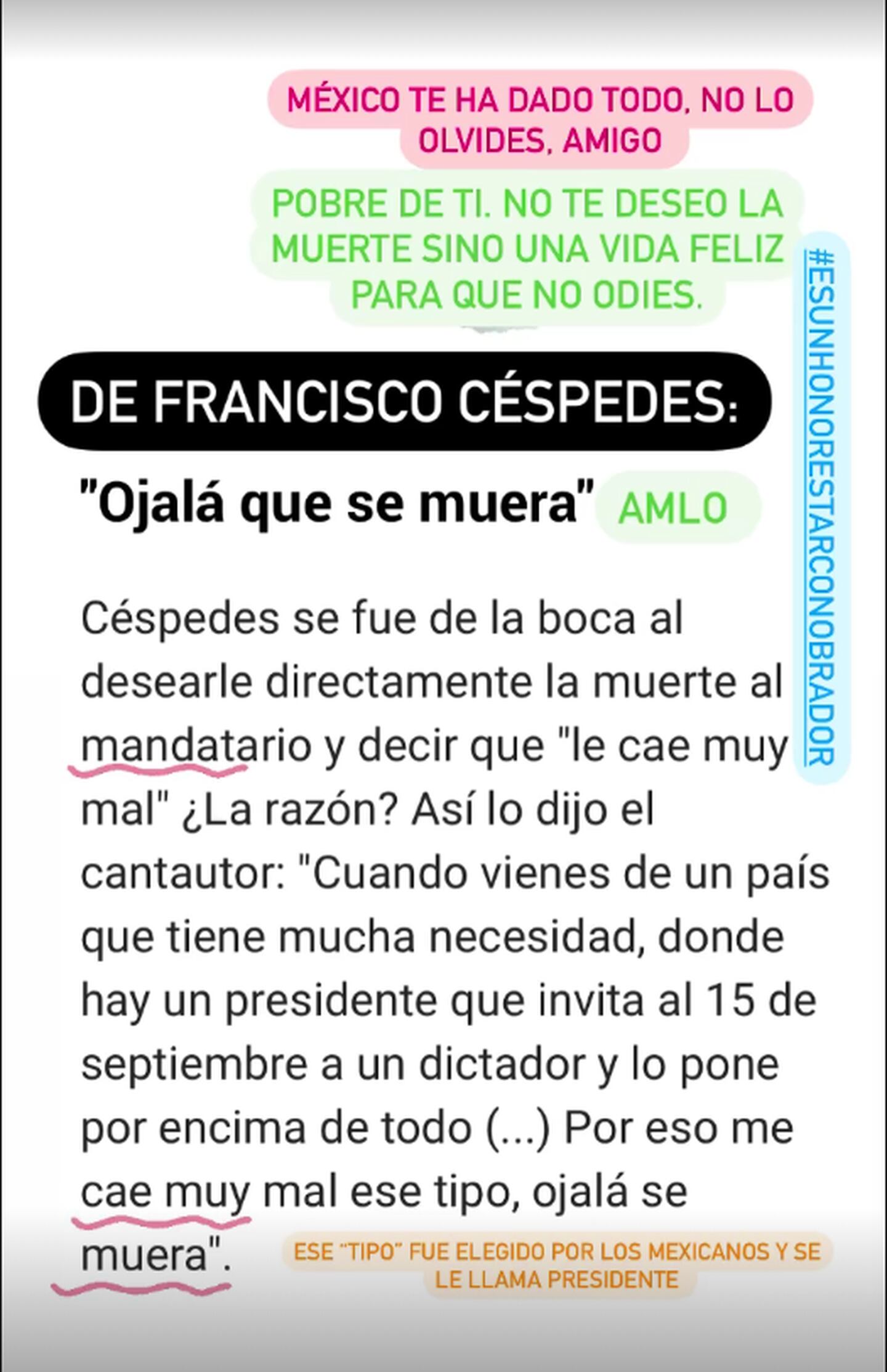 Beatriz Gutiérrez lamenta que Francisco Céspedes haya deseado la muerte AMLO