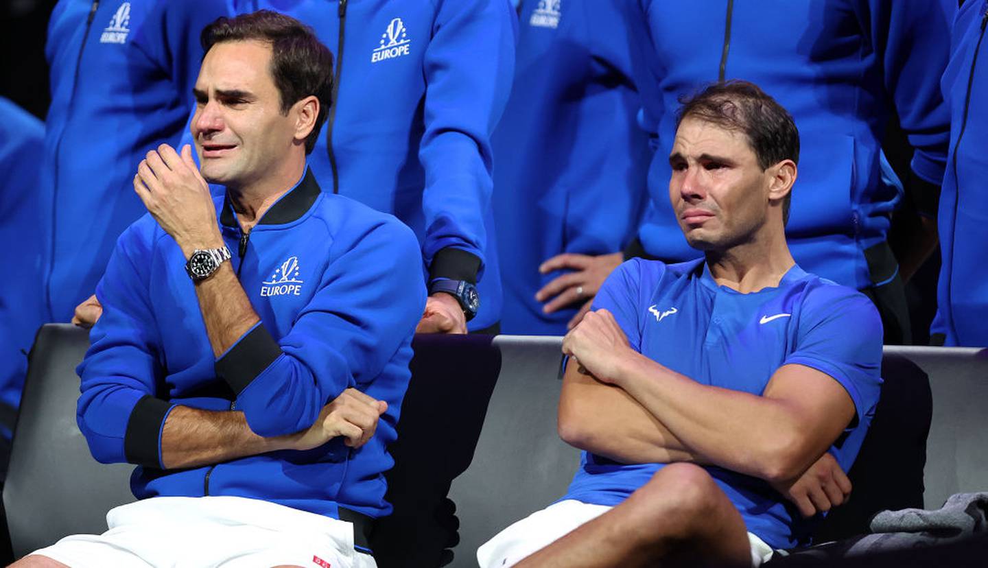 Roger Federer y Rafael Nadal en la Laver Cup 2022