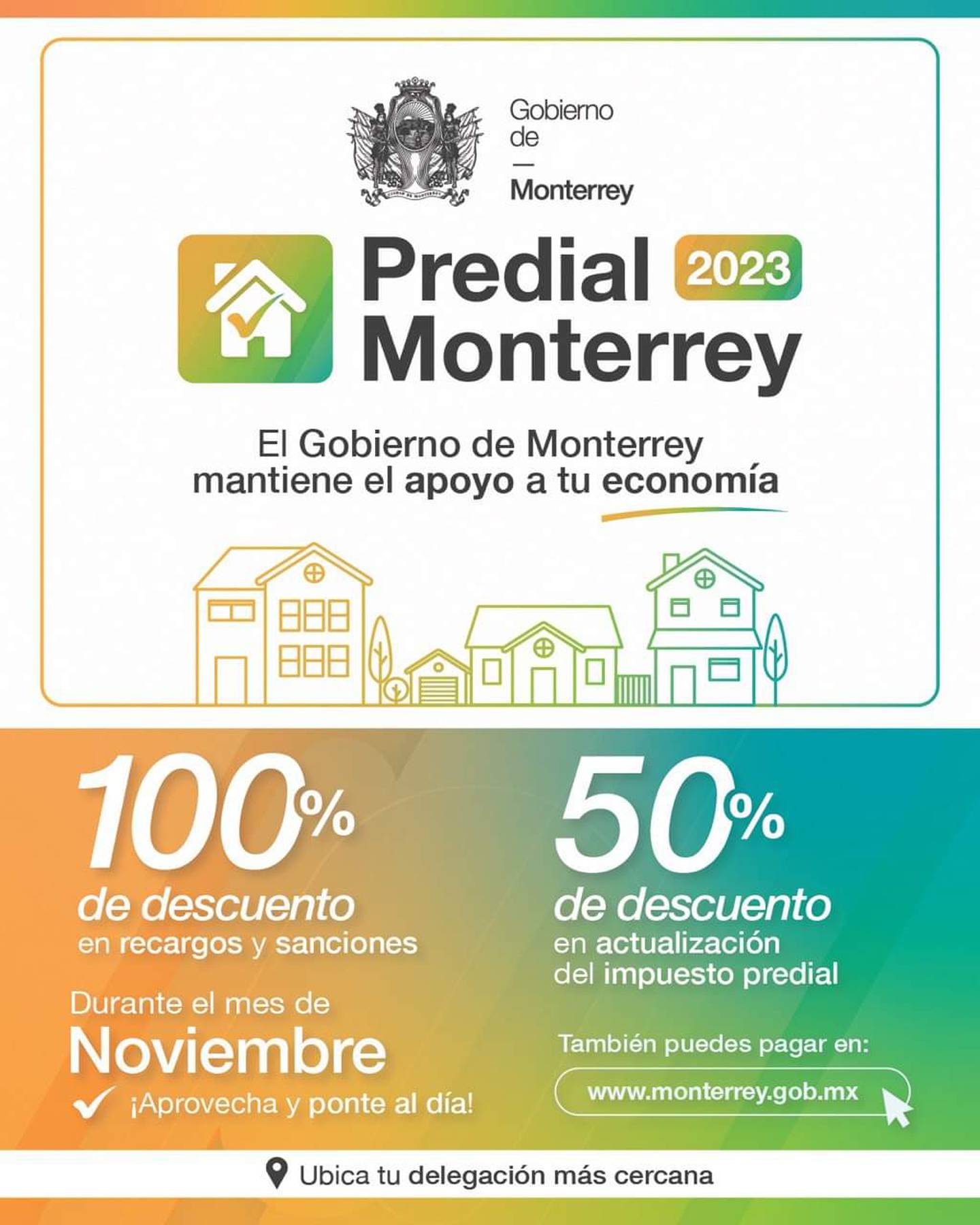 Monterrey da buenos descuentos en el pago del predial.