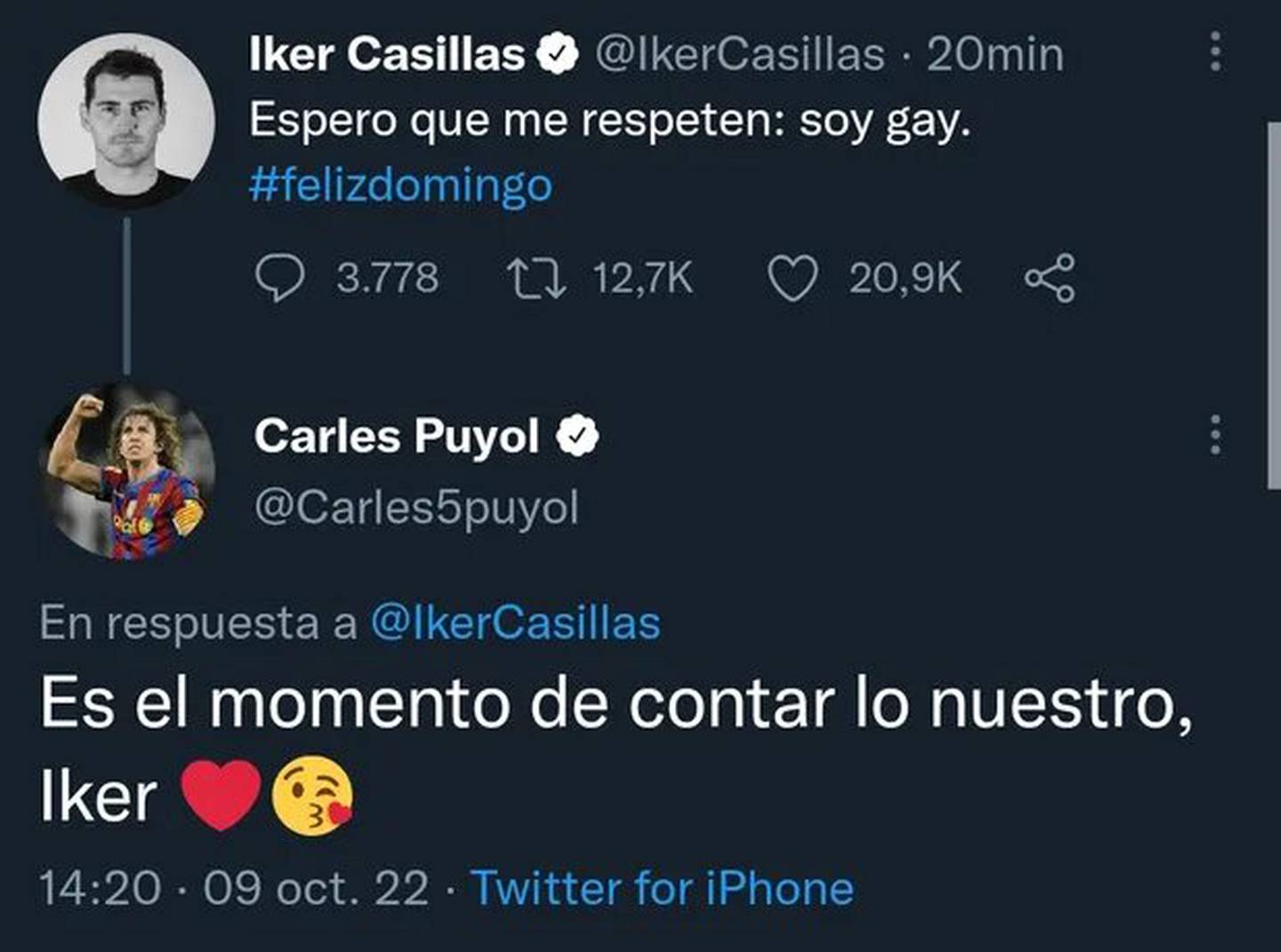 Puyol quizo bromear con el tweet de Casillas pero le salió mal la jugada