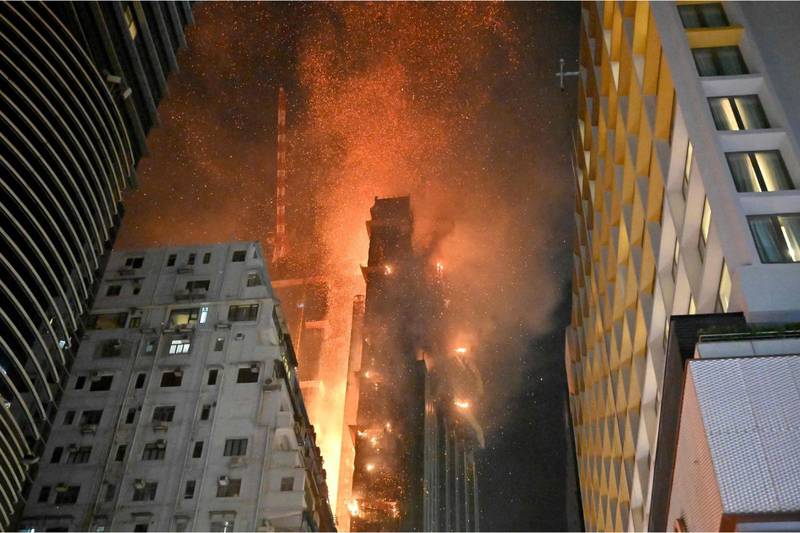Incendio en Hong Kong.