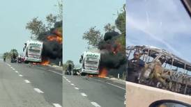 Incendio de autobús causa la muerte de varios pasajeros en Sinaloa 
