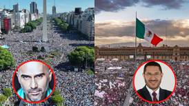 Batres responde a Suárez Gomís tras comparar festejo de Argentina con marcha de AMLO