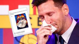 Ponen a la venta supuesta servilleta con la que Messi se limpió las lágrimas y la nariz