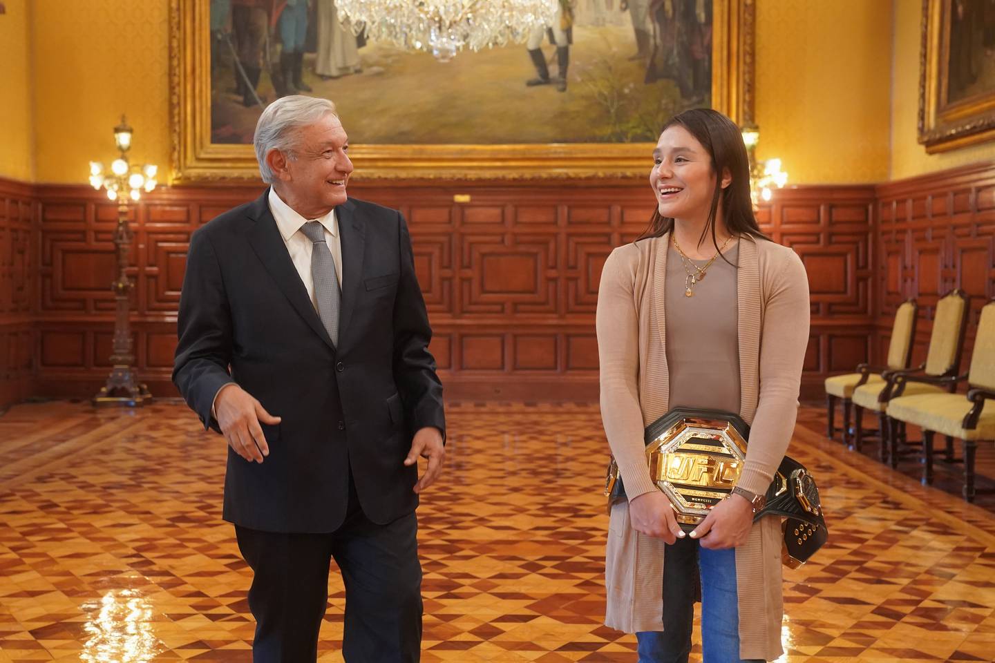 La peleadora se reunió con el presidente en Palacio Nacional I Presidencia