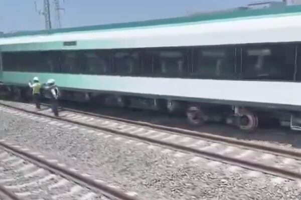 Se descarrila vagón del Tren Maya en Tixkokob, Yucatán