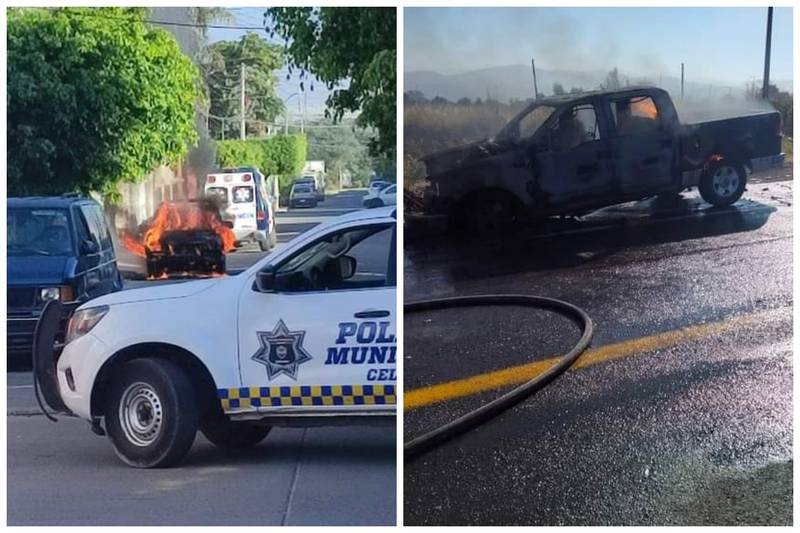 El ataque armado desató bloqueos con vehículos incendiados en las principales vialidades del municipio. Fotos: Especial