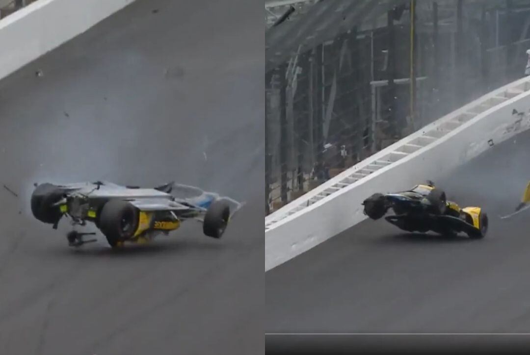 VIDEO: Piloto Colton Herta sufre aparatoso accidente en el Indy 500