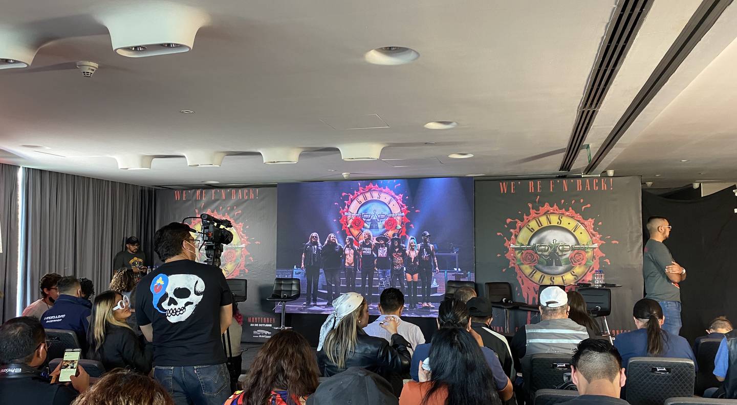 Conferencia de prensa de “Guns N’ Roses”. / Foto: Paloma Takahashi.