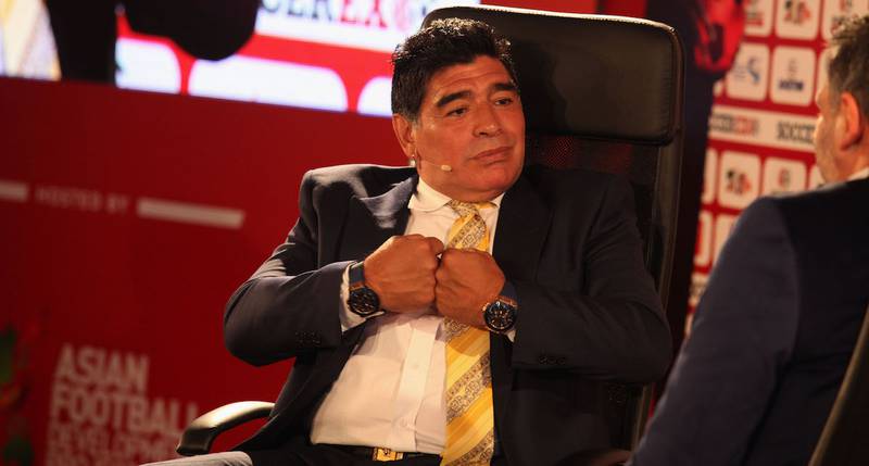 Diego Armando Maradona estará con los italianos en el duelo por la Champions League en el Santiago Bernabéu|ESPECIAL