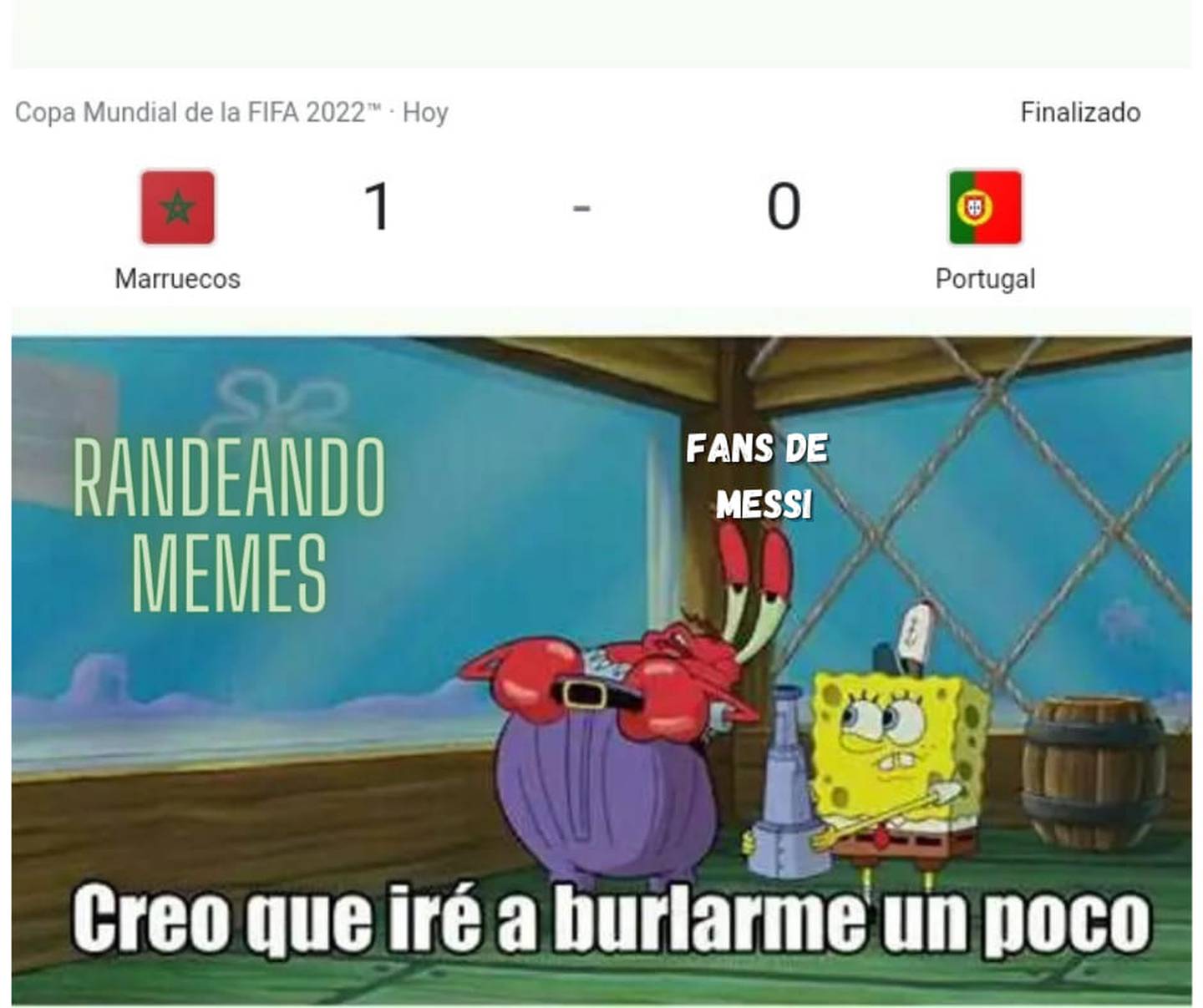 Memes derrota de Portugal frente a Marruecos Mundial Qatar 2022