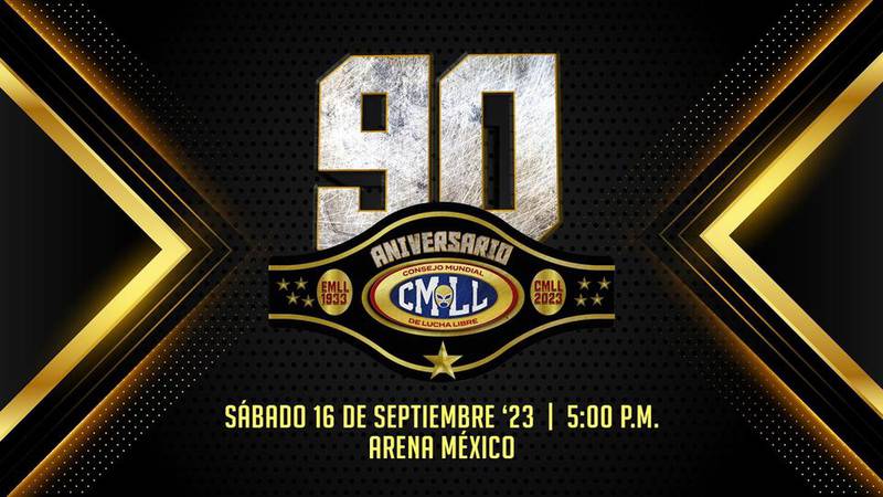 Este es el logo oficial del CMLL para el 90 aniversario I CMLL