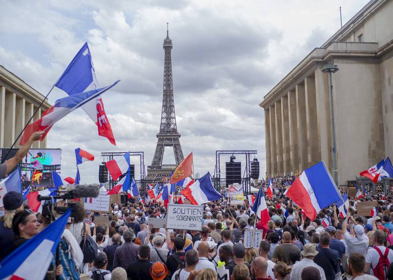 Protestas Covid Francia