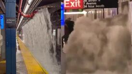 ¡Hasta en Nueva York! Estaciones del Metro se inundan tras paso de huracán Ida