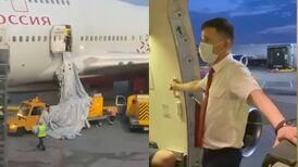 Un pasajero abre la salida de emergencia de un avión porque tenía calor en Rusia
