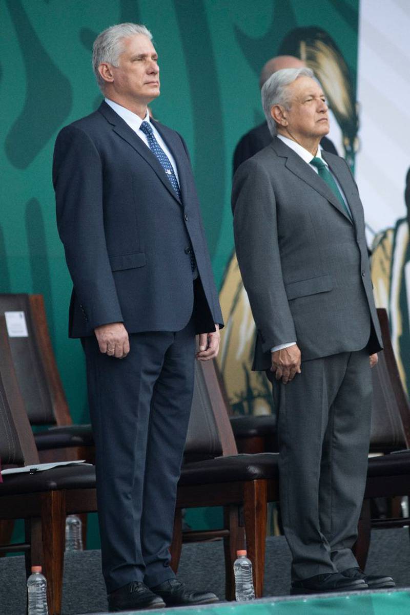 Miguel Díaz-Canel, presidente de Cuba, llegó a México en la madrugada del 16 de septiembre